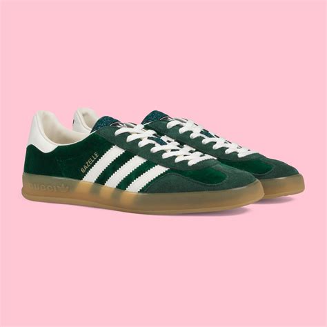 adidas gazelle gucci verde|Gucci gazelle green sneakers.